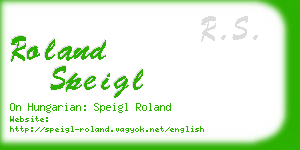 roland speigl business card